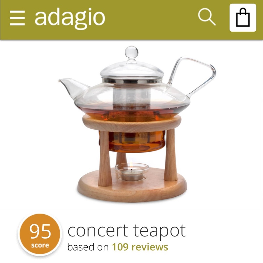 New Adagio Glass Concert Teapot